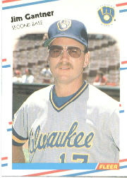 1988 Fleer Baseball Cards      165     Jim Gantner